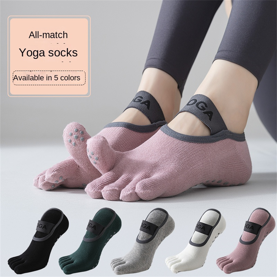 Pilates Yoga And Barre - Anti-slip Pilates Socks with 5 Toes