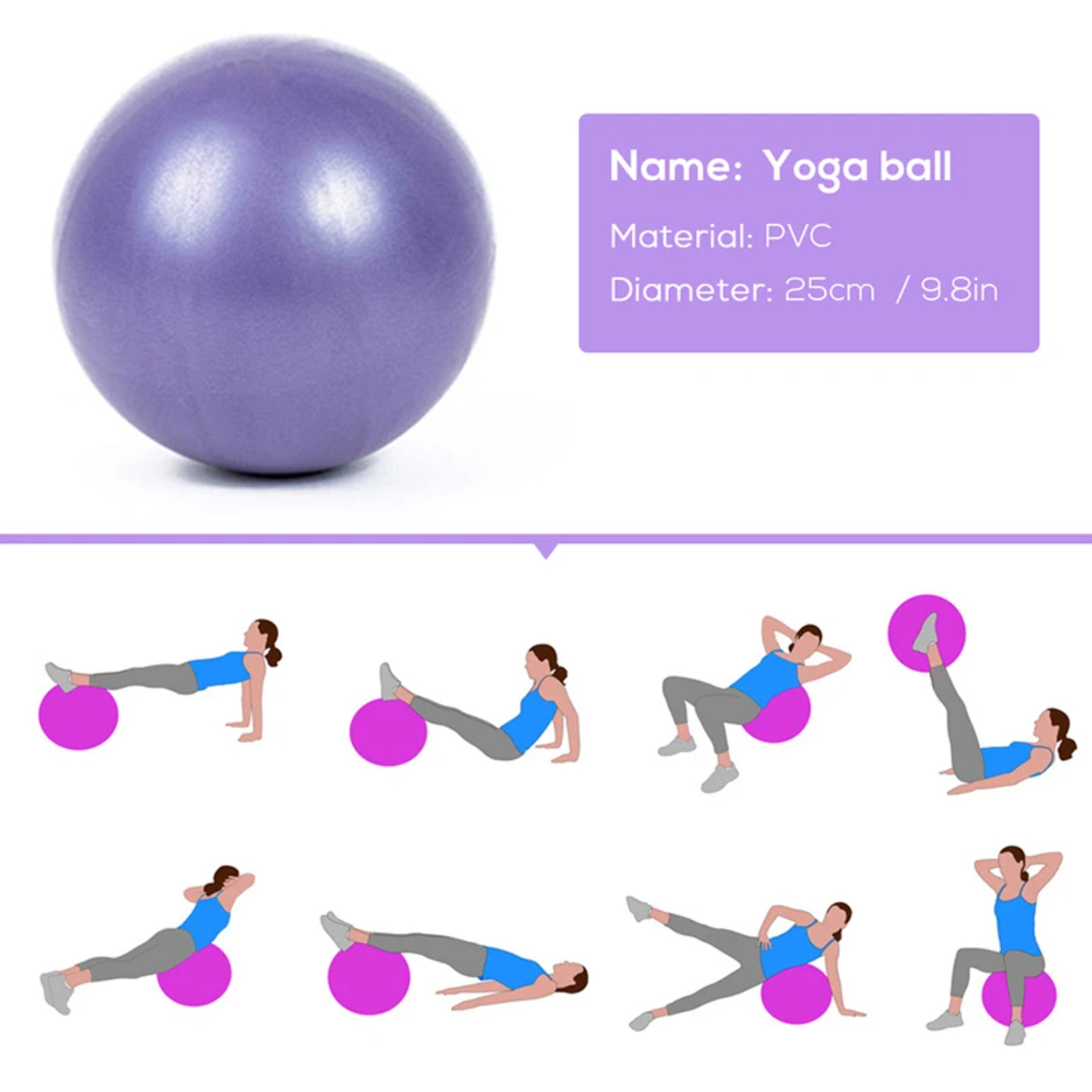 5Pcs Yoga Ball Kits And Sets   - Pilates Yoga Block Exercises のレビューと価格