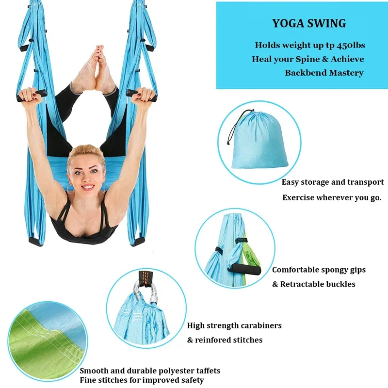 6 Handles Aerial Yoga Hammock  - Pilates Yoga Aerial のレビューと価格