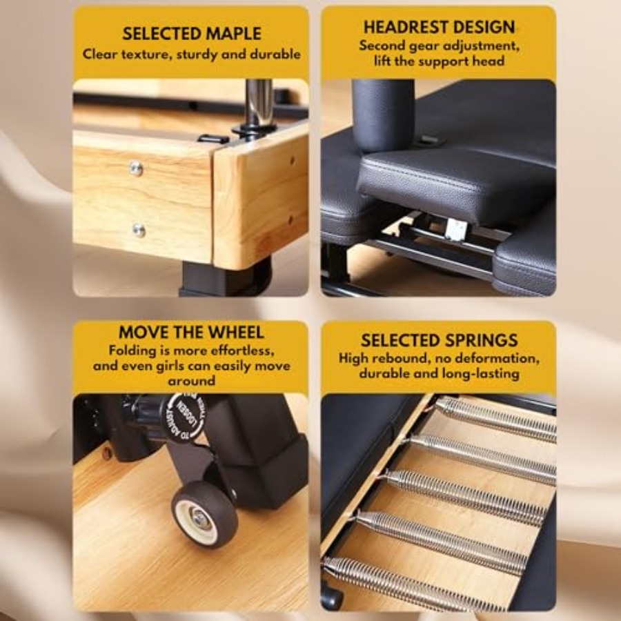 MAX4.0 Pilates Reformer Wood H - Pilates Yoga Reformer のレビューと価格