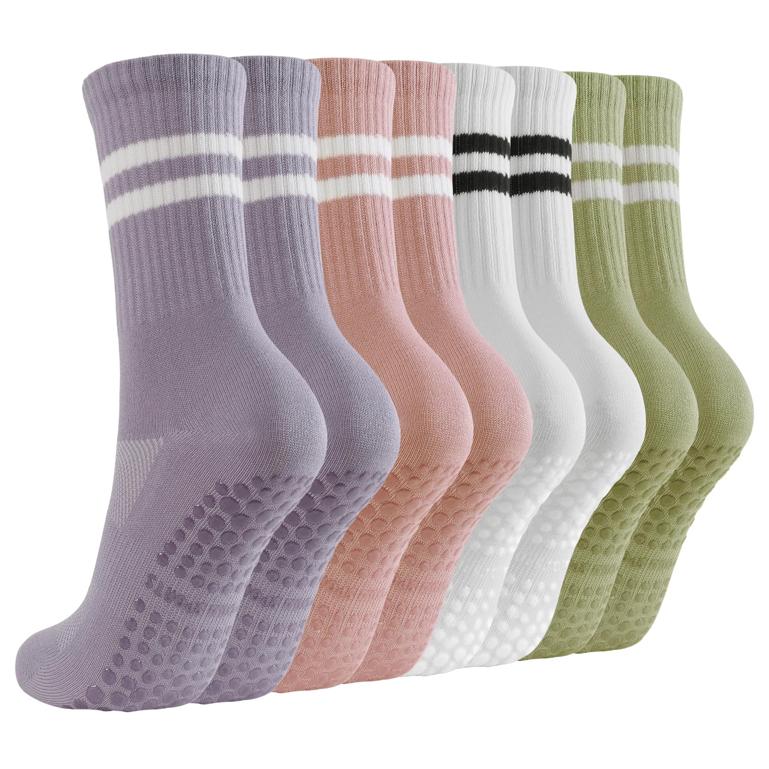 4 pairs BUDERMMY Pilates Socks - Pilates Yoga And Barre のレビューと価格