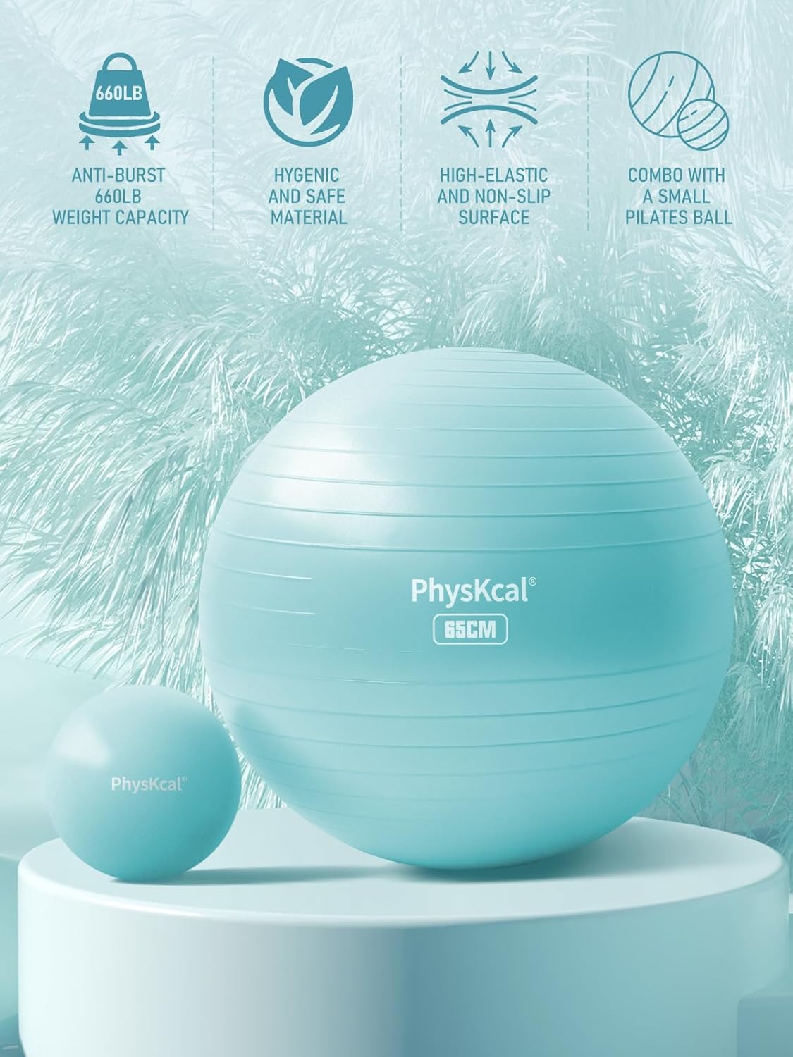 Yoga Ball for Exercise with Sm - Pilates Yoga Ball Workout のレビューと価格