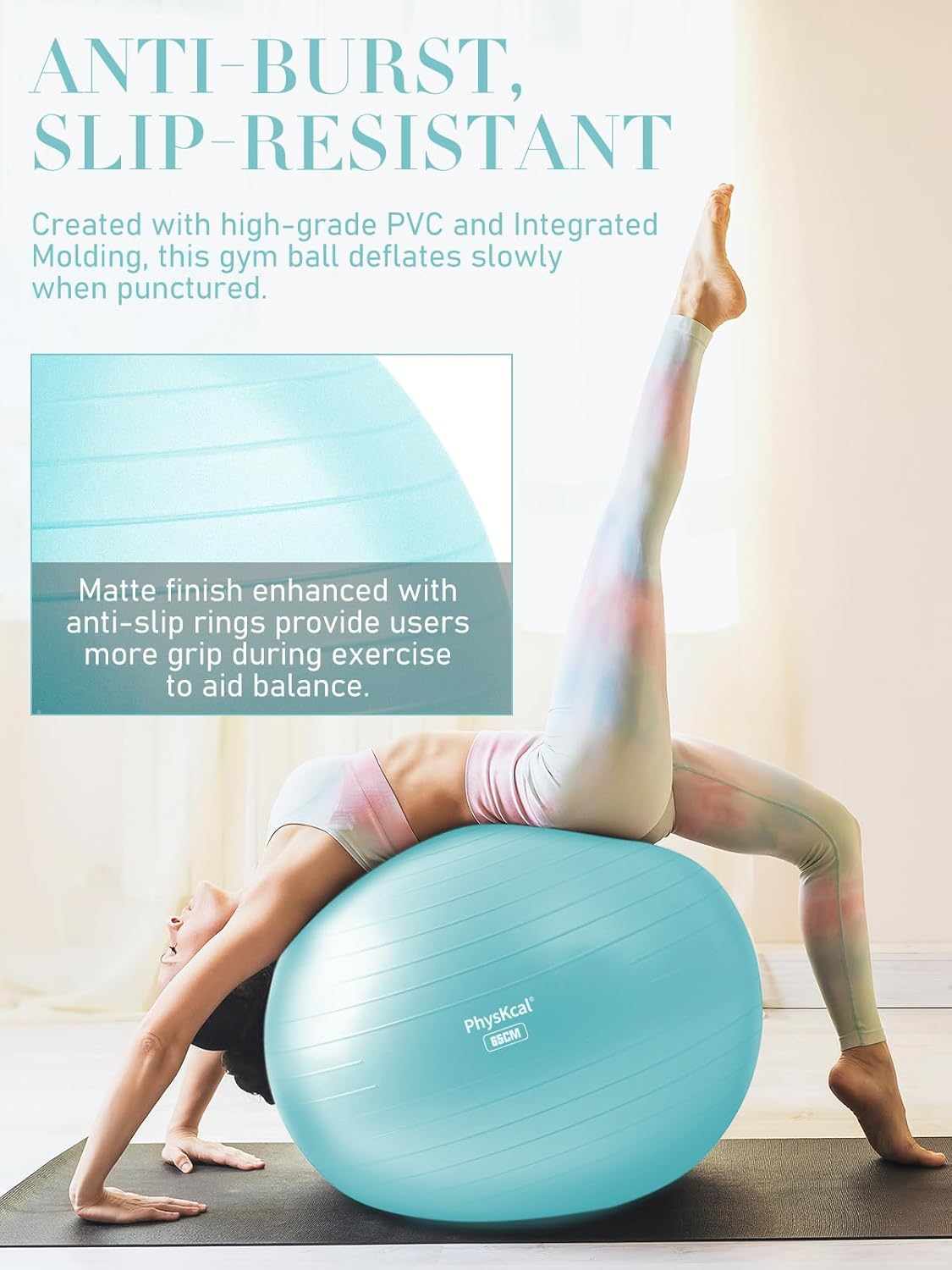Yoga Ball for Exercise with Sm - Pilates Yoga Ball Workout のレビューと価格