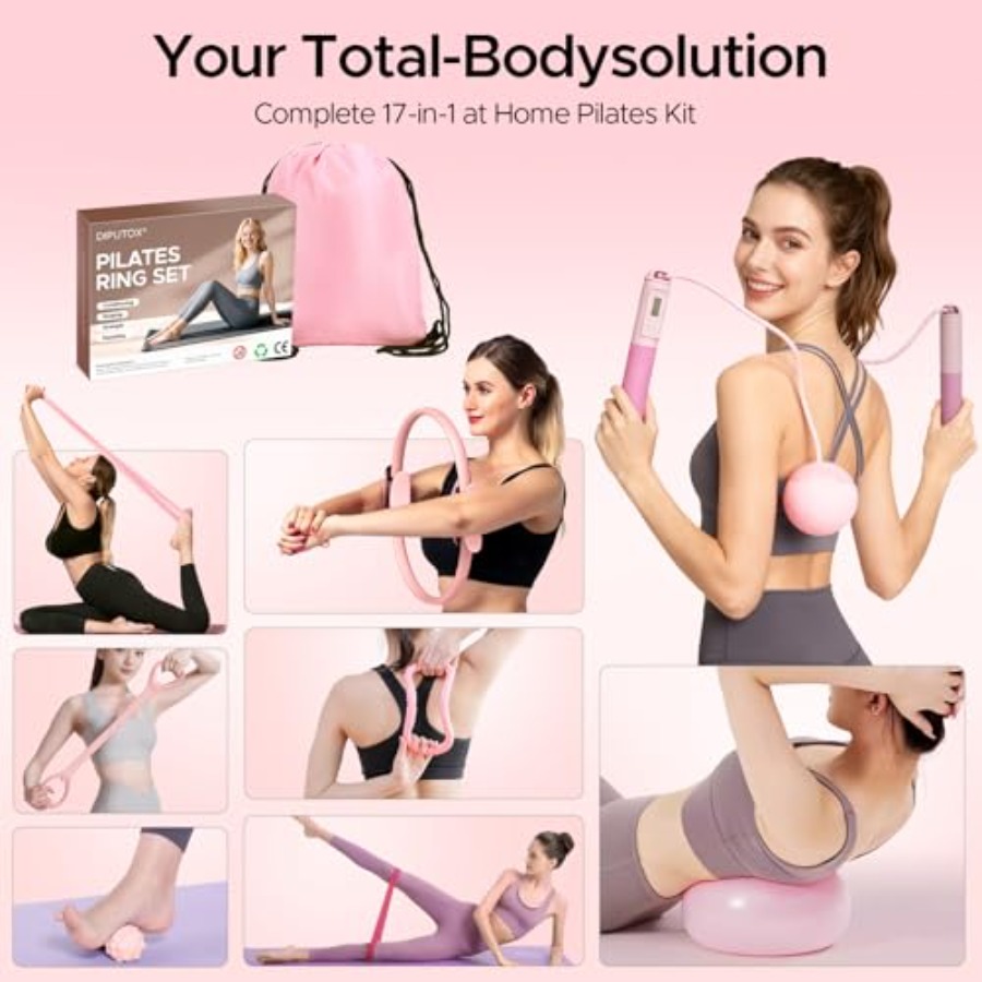 Pilates Ring Kit for Women Hom - Pilates Yoga Ball Workout のレビューと価格