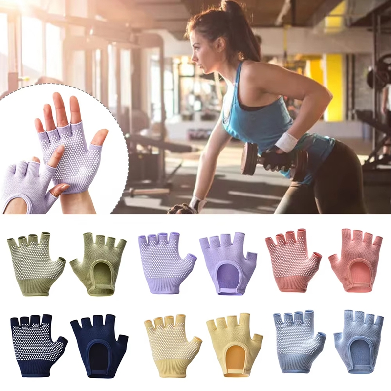 1Pair Half Finger Anti-Slip Yo - Pilates Yoga Aerial のレビューと価格