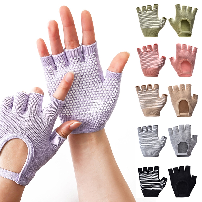 1Pair Half Finger Anti-Slip Yo - Pilates Yoga Aerial のレビューと価格