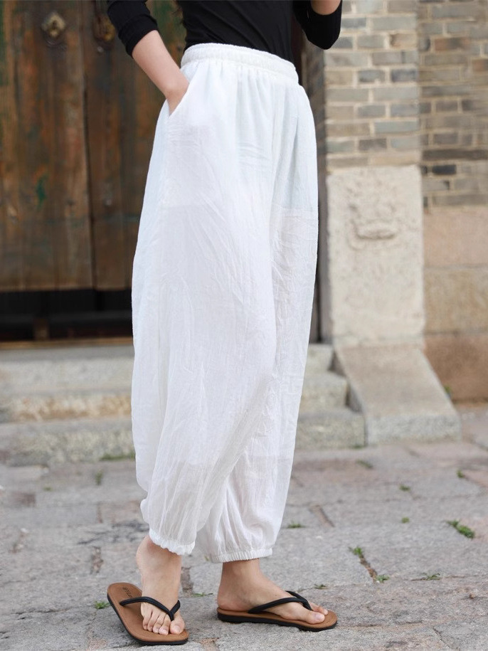 Cotton Linen Yoga Pants Women' - Pilates Yoga Taichi のレビューと価格