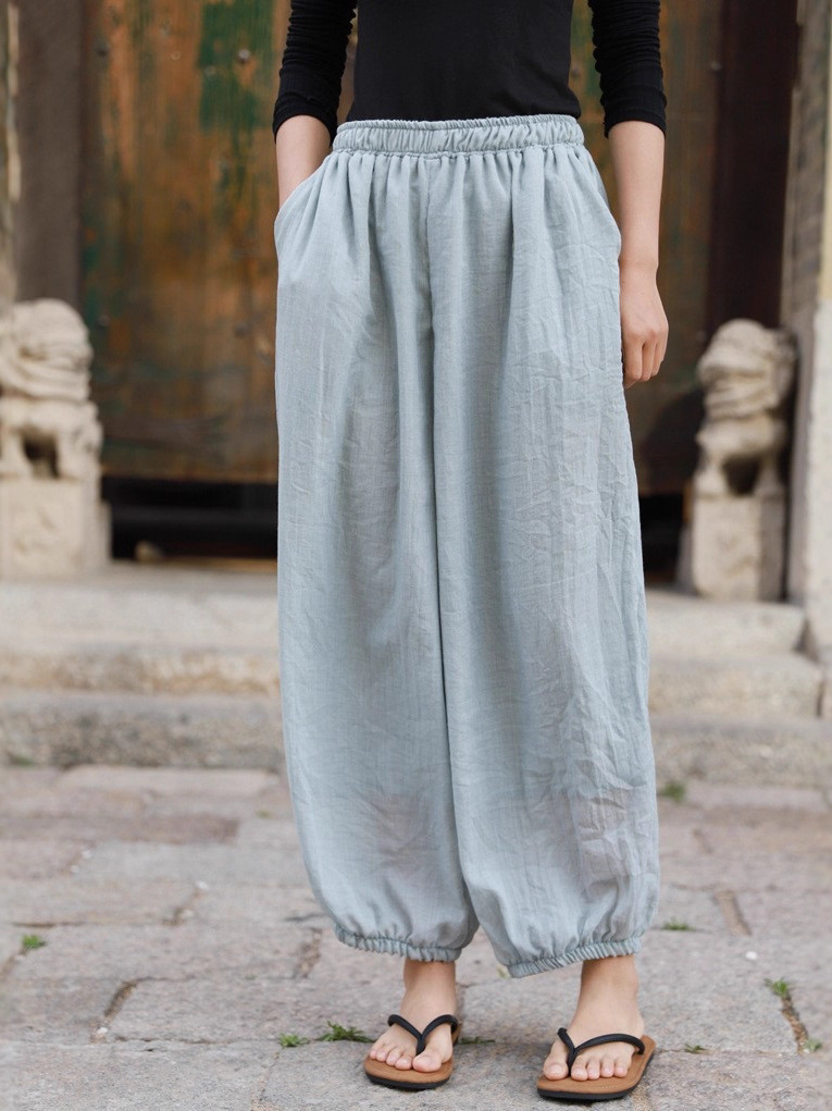Cotton Linen Yoga Pants Women' - Pilates Yoga Taichi のレビューと価格