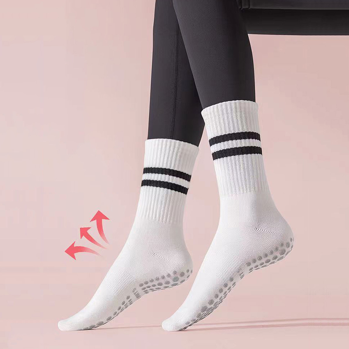 3 Pairs Long Yoga Socks with G - Pilates Yoga And Barre のレビューと価格