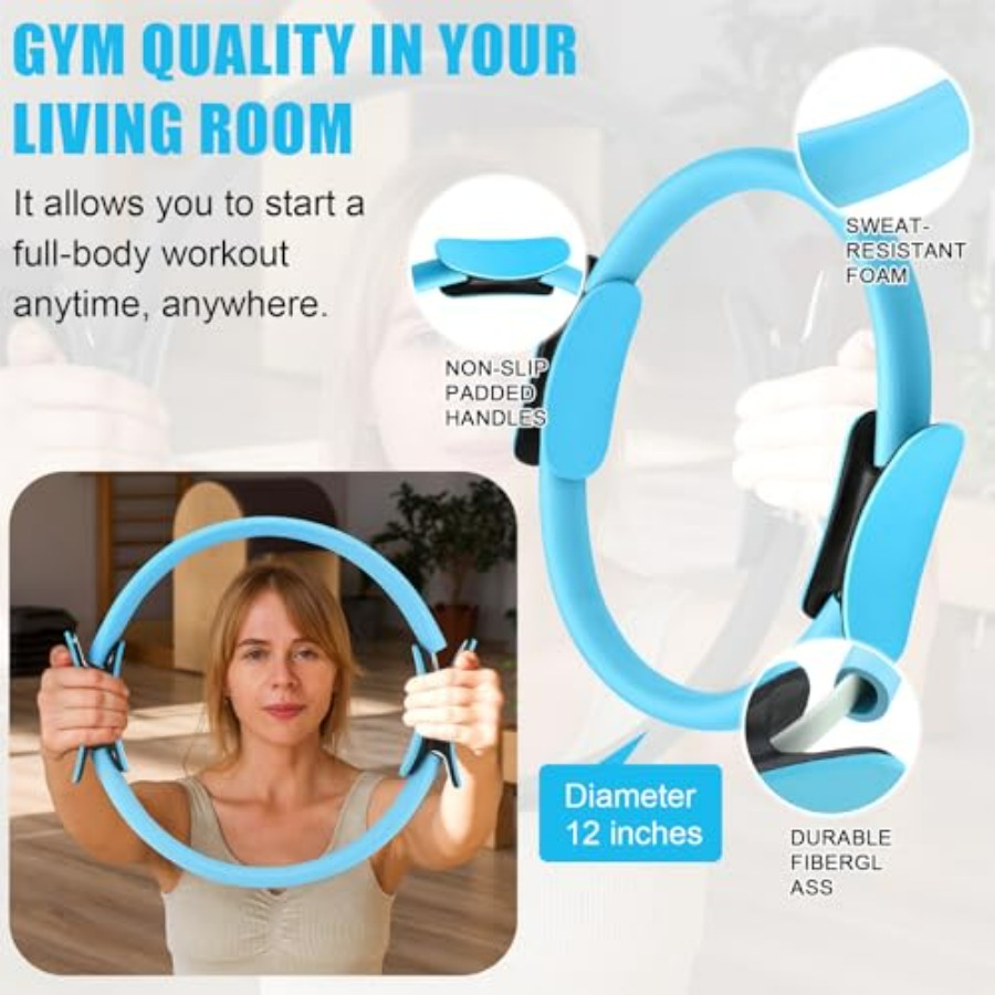10 Pcs Pilates Ring Blocks Set - Pilates Yoga Ball Workout のレビューと価格