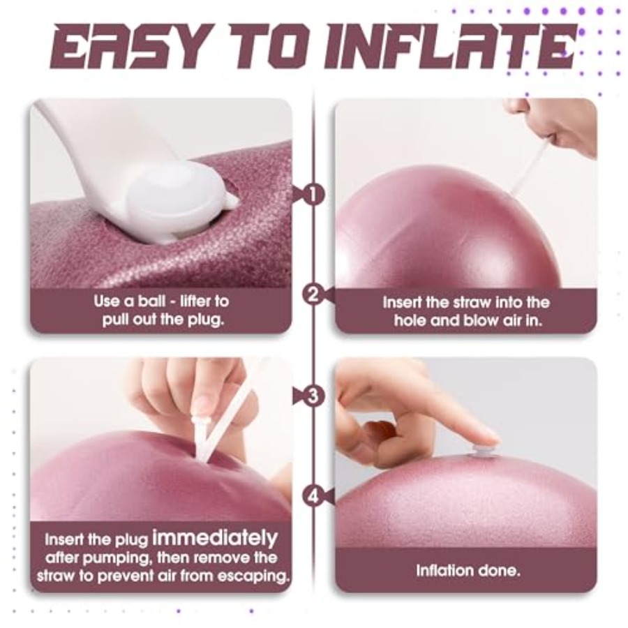 Small Exercise Ball - 9 Inch M - Pilates Yoga Ball Workout のレビューと価格
