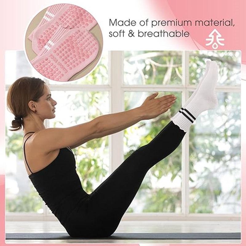 1 Pairs Stripe Ruffle Pilates  - Pilates Yoga And Barre のレビューと価格